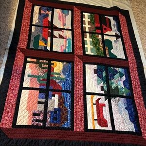 Vintage handmade quilt or wall hanging